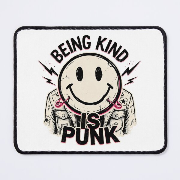 Item preview, Being Kind Is Punk – Smiley Face Punk Rock Kindness Design designed and sold by ArcticFoxStudio.