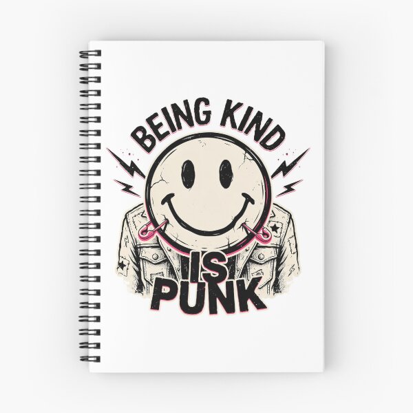Item preview, Being Kind Is Punk – Smiley Face Punk Rock Kindness Design designed and sold by ArcticFoxStudio.