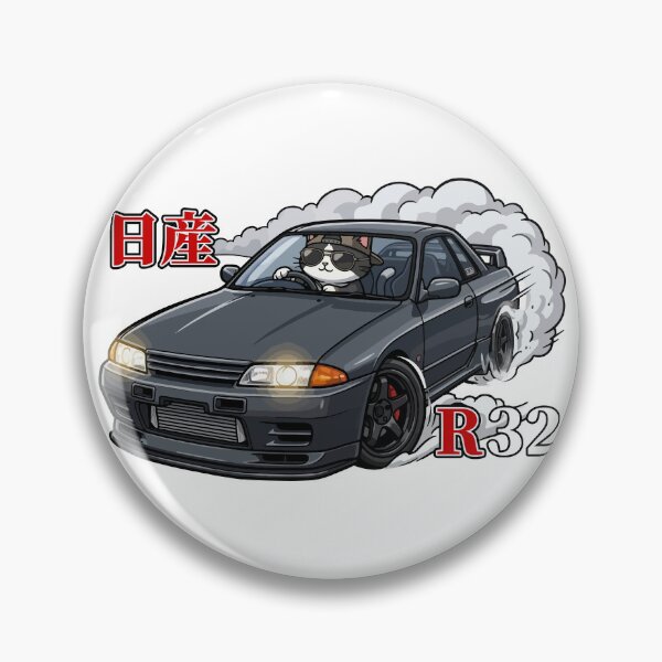 Item preview, Kawaii Drift Cat GTR R32 JDM Akina mountain designed and sold by Muri Neko.
