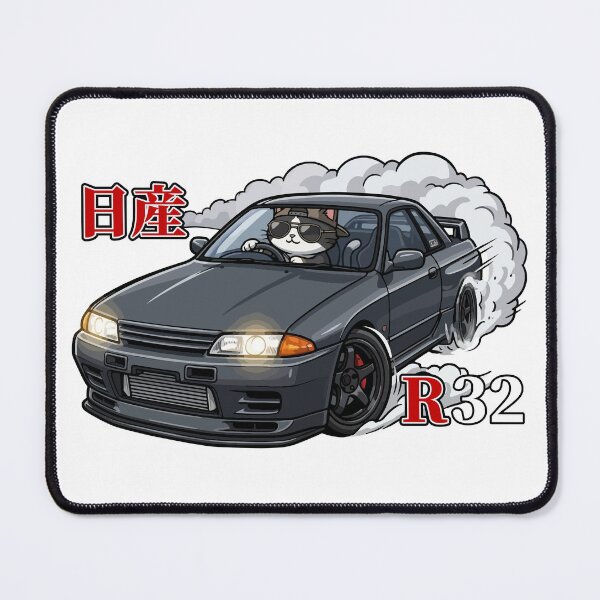 Item preview, Kawaii Drift Cat GTR R32 JDM Akina mountain designed and sold by Muri Neko.