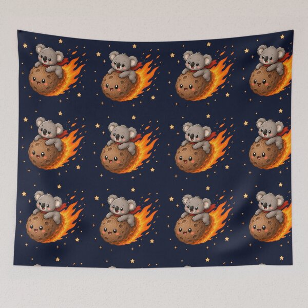 Item preview, Cute Kawaii Space Koala Riding a Meteor designed and sold by Seculinator.