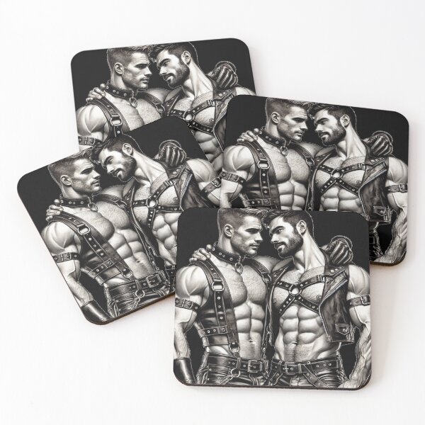 Item preview, Into You Gay Leather Pride Graphic Art Design designed and sold by ItsAKinkThing.