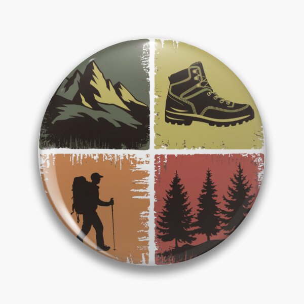 Item preview, Hiking Icons Grid – Mountains, Boot, Hiker & Trees Outdoor Design designed and sold by Gabe1983.