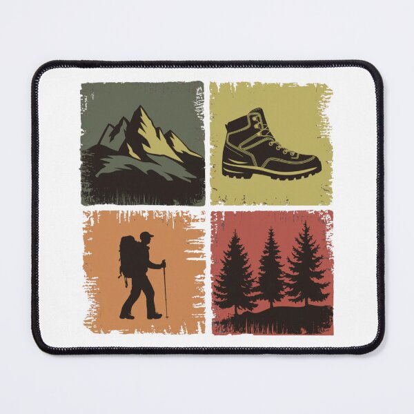 Item preview, Hiking Icons Grid – Mountains, Boot, Hiker & Trees Outdoor Design designed and sold by Gabe1983.