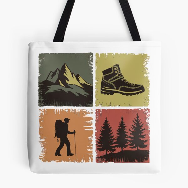 Item preview, Hiking Icons Grid – Mountains, Boot, Hiker & Trees Outdoor Design designed and sold by Gabe1983.