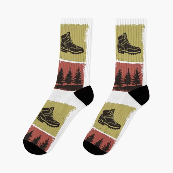 Item preview, Hiking Icons Grid – Mountains, Boot, Hiker & Trees Outdoor Design designed and sold by GabeMountainArt.