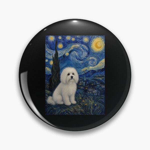 Item preview, Coton de Tulear Dog Van Gogh Starry Night  designed and sold by Littermin.