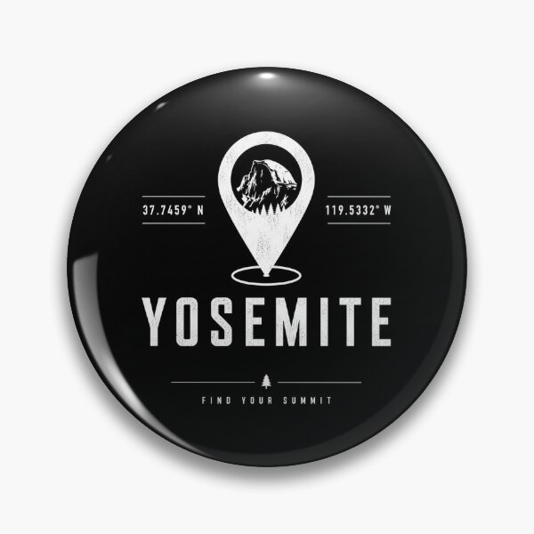 Item preview, Yosemite GPS Coordinates Drop Pin Minimalist Hiking National Park Vacation designed and sold by Yellowriversss.