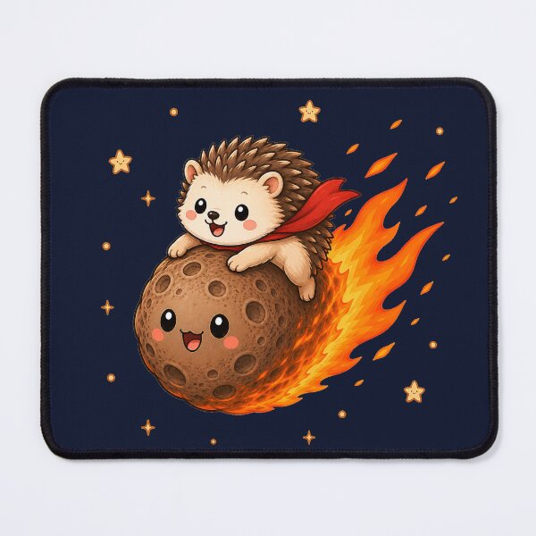Item preview, Cute Kawaii Space Hedgehog Riding a Meteor designed and sold by Seculinator.