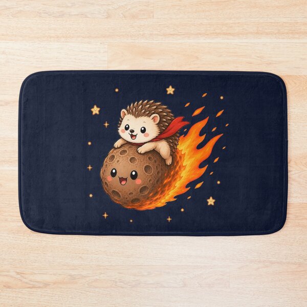 Item preview, Cute Kawaii Space Hedgehog Riding a Meteor designed and sold by Seculinator.