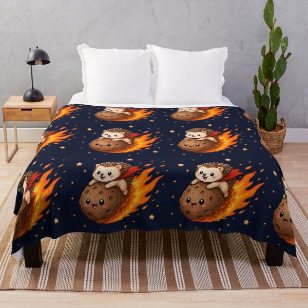 Item preview, Cute Kawaii Space Hedgehog Riding a Meteor designed and sold by Seculinator.