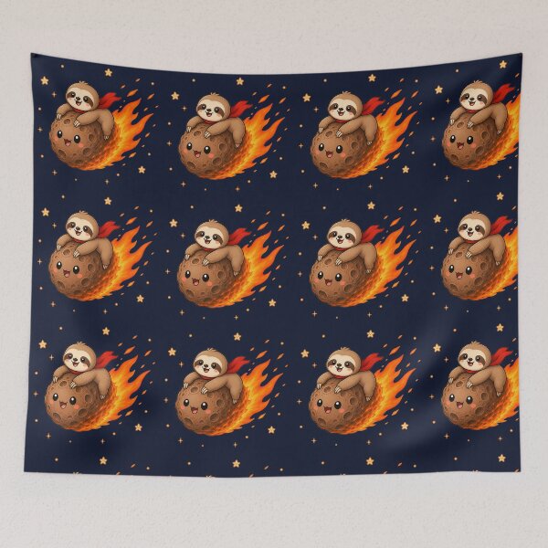 Item preview, Cute Kawaii Space Sloth Riding a Meteor designed and sold by Seculinator.