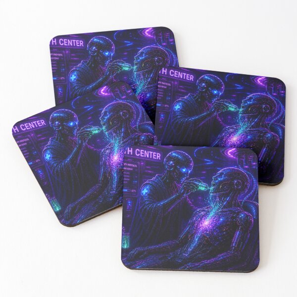Item preview, AI Nanobot Therapy - Cyber Elixir Neon Art designed and sold by bbbpetr100.