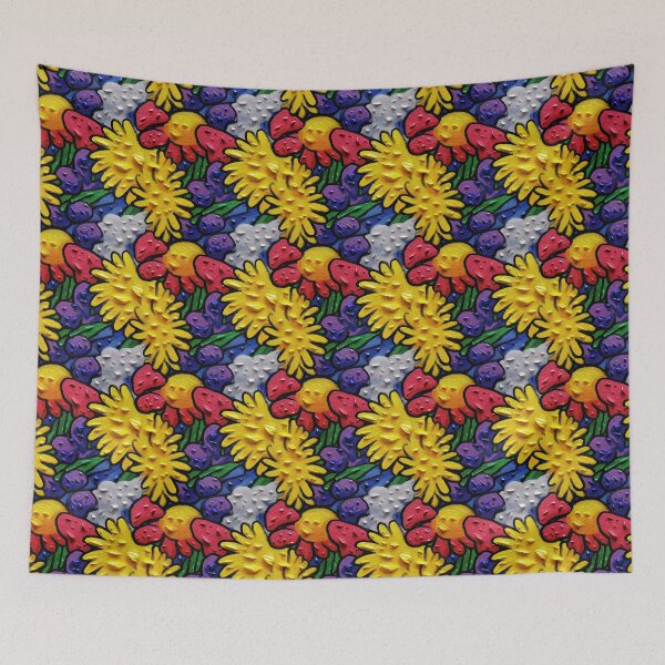 Item preview, Textured 3D Impasto Blob And Starburst Pattern designed and sold by igraphixart.