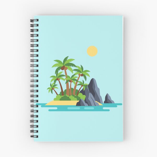 Item preview, Flat Art Tropical Island Palm Trees and Rocks designed and sold by SolutionsArt.