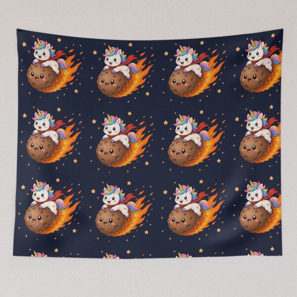 Item preview, Cute Kawaii Space Unicorn Riding a Meteor designed and sold by Seculinator.