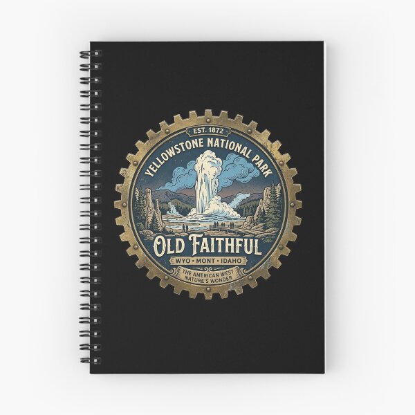 Item preview, Yellowstone National Park Old Faithful Geyser Vintage Emblem Shirt designed and sold by Yellowriversss.