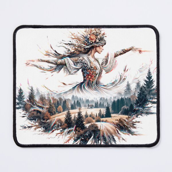 Item preview, nature glitch folk european Poland autumn forest landscape double exposures digital artwork dejco.art domin designed and sold by dejco.art.