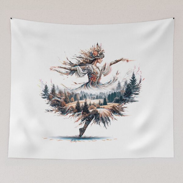 Item preview, nature glitch folk european Poland autumn forest landscape double exposures digital artwork dejco.art domin designed and sold by dejco.art.