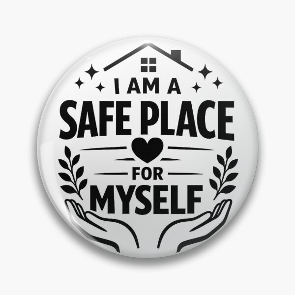 Item preview, I Am A Safe Place For Myself | Self Love & Healing Affirmation Typography Design designed and sold by StickerBloom-4U.