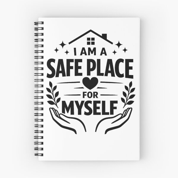 Item preview, I Am A Safe Place For Myself | Self Love & Healing Affirmation Typography Design designed and sold by StickerBloom-4U.