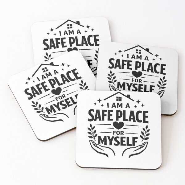 Item preview, I Am A Safe Place For Myself | Self Love & Healing Affirmation Typography Design designed and sold by StickerBloom-4U.