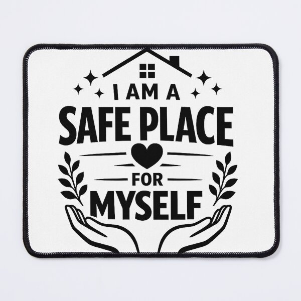 Item preview, I Am A Safe Place For Myself | Self Love & Healing Affirmation Typography Design designed and sold by StickerBloom-4U.