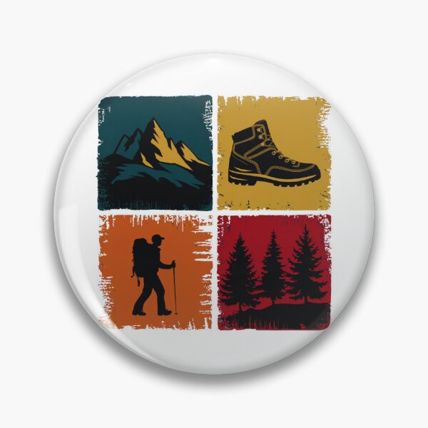 Item preview, Hiking Icons Grid – Mountains, Boot, Hiker & Trees Outdoor Design designed and sold by Gabe1983.