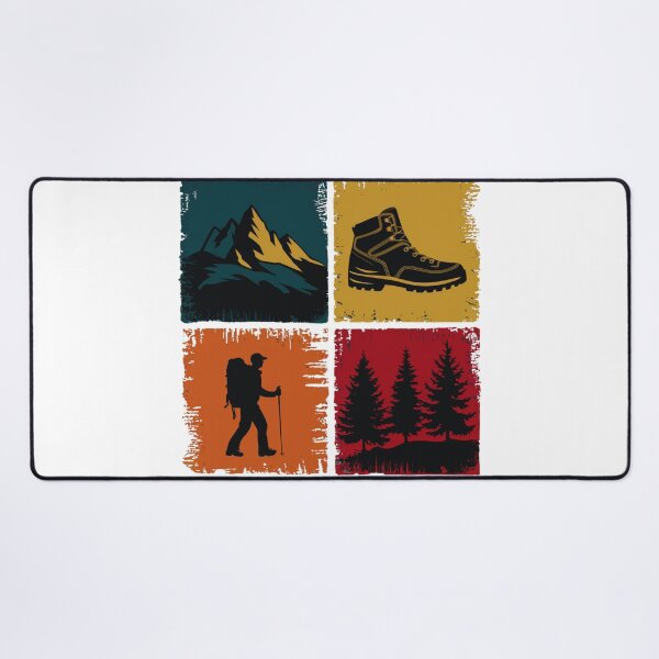 Item preview, Hiking Icons Grid – Mountains, Boot, Hiker & Trees Outdoor Design designed and sold by Gabe1983.