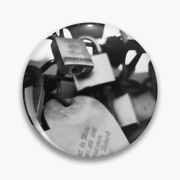 Item preview, Love locks on the Hohenzollern Bridge - Cologne Monochrome designed and sold by jacquesview.