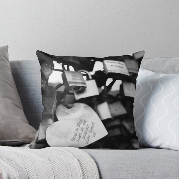 Item preview, Love locks on the Hohenzollern Bridge - Cologne Monochrome designed and sold by jacquesview.