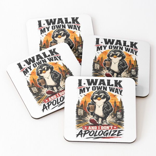 Item preview, I Walk My Own Way Penguin Streetwear Poster designed and sold by ZayCreates.