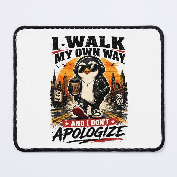 Item preview, I Walk My Own Way Penguin Streetwear Poster designed and sold by ZayCreates.