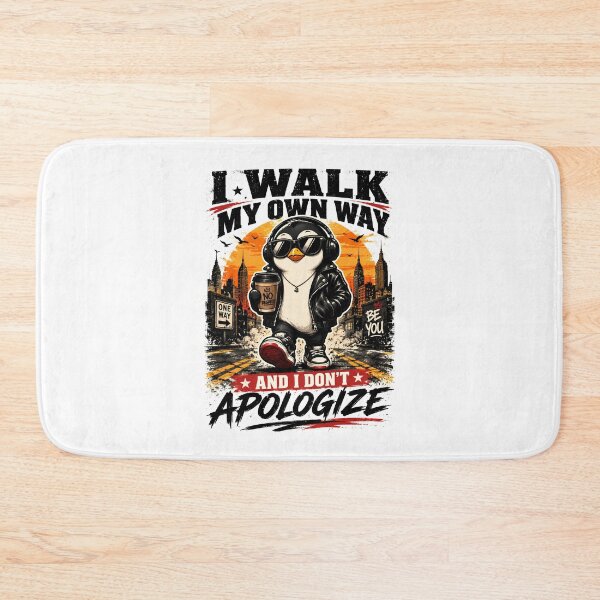 Item preview, I Walk My Own Way Penguin Streetwear Poster designed and sold by ZayCreates.