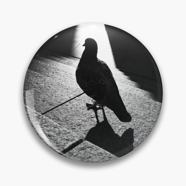 Item preview, Pigeon on the cathedral square - Cologne silhouette black and white designed and sold by jacquesview.
