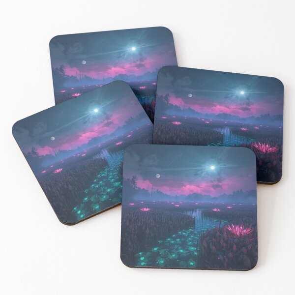 Item preview, Celestial Glow Marsh Alien Fantasy Landscape designed and sold by Luminous Wilds.