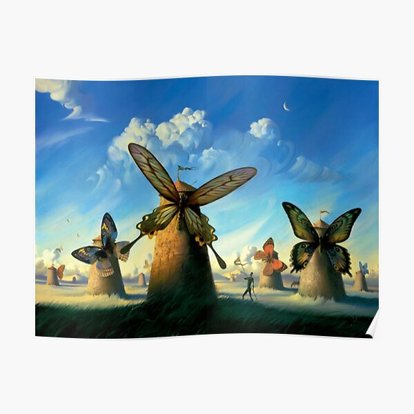 butterfly windmills salvador dali