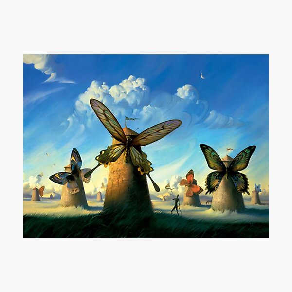 Item preview, Windmill Butterflies by Salvador Dali designed and sold by joerogan.