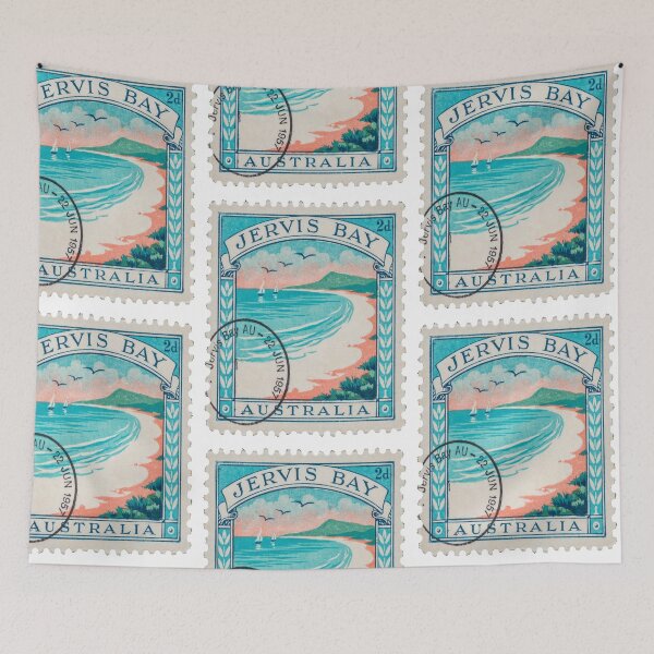 Item preview, Jervis Bay Australia Coastal Postage Stamp Sticker designed and sold by stickercuffs.
