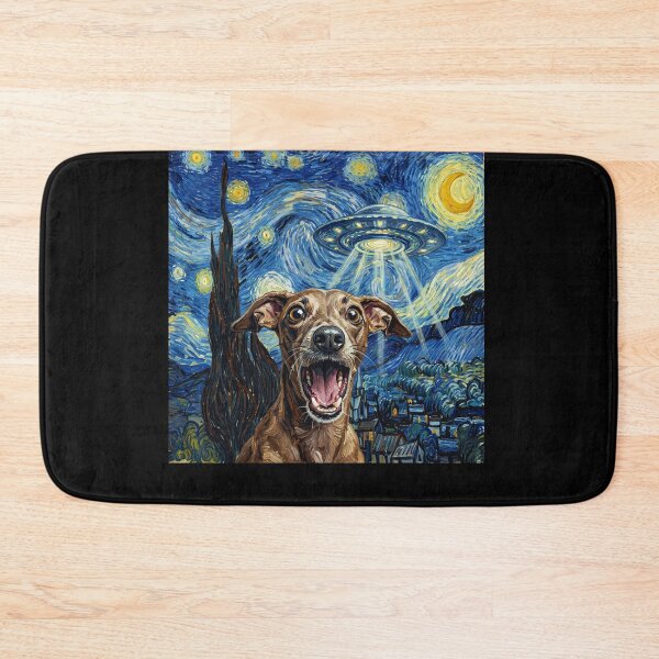 Artikelvorschau, Italienisches Windspiel Sternennacht UFO Van Gogh Kunst Hunde-Selfie-Liebhaber entworfen und verkauft von Kimberley King Art  King Art.