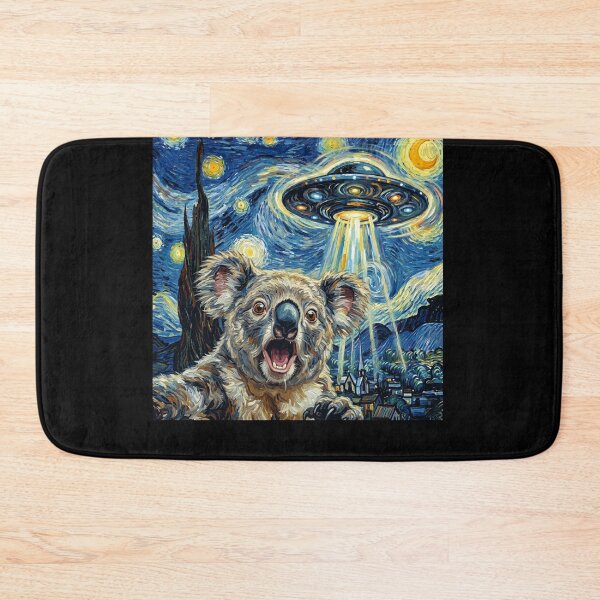Item preview, Koala Starry Night UFO Van Gogh Art Animal Selfie Lover designed and sold by Kimberley King Art  King Art.
