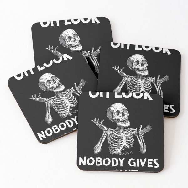 Item preview, Oh Look Noobody Gives A Shit Skeleton Funny Shirt designed and sold by FizjoHed.