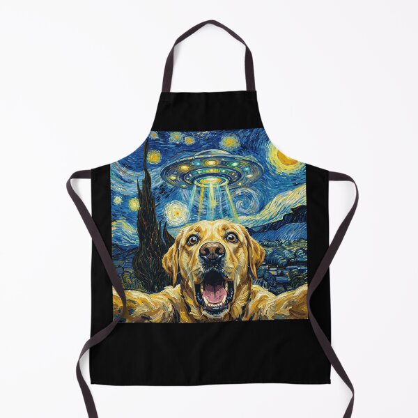 Item preview, Labrador Retriever Starry Night UFO Van Gogh Art Dog Selfie Lover designed and sold by Kimberley King Art King Art.
