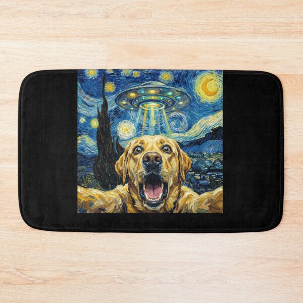 Item preview, Labrador Retriever Starry Night UFO Van Gogh Art Dog Selfie Lover designed and sold by Kimberley King Art  King Art.