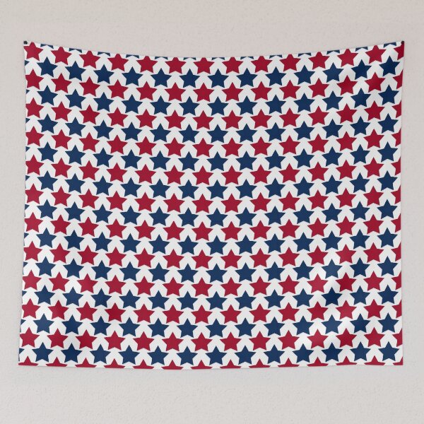 Item preview, Staggered Red And Navy Blue Star Pattern designed and sold by igraphixart.