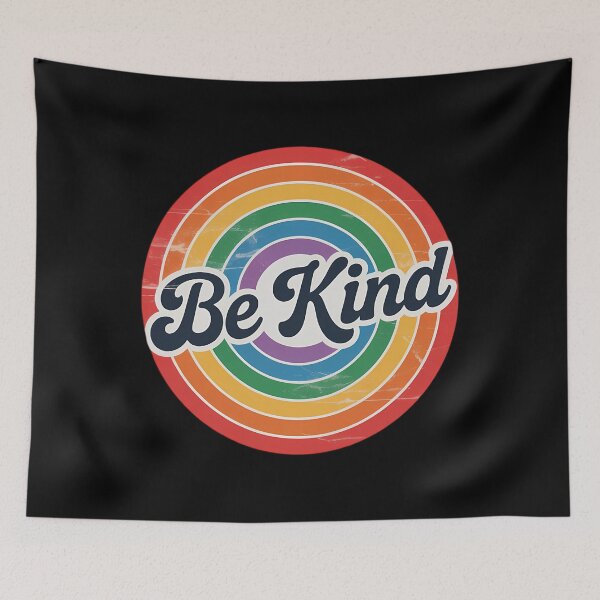 Item preview, LGBTQ Be Kind Gay Pride LGBT Ally Rainbow Flag designed and sold by SapfireStuArt.