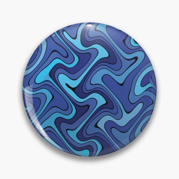 Item preview, Retro Blue Swirl Wavy Pattern Abstract Design designed and sold by DjFreeq.