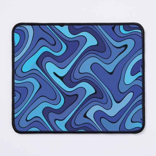 Item preview, Retro Blue Swirl Wavy Pattern Abstract Design designed and sold by DjFreeq.
