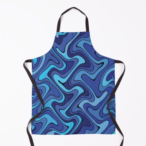Item preview, Retro Blue Swirl Wavy Pattern Abstract Design designed and sold by DjFreeq.