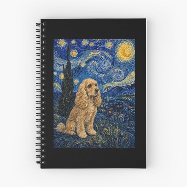 Item preview, Cocker Spaniel Dog Van Gogh Starry Night designed and sold by Littermin.